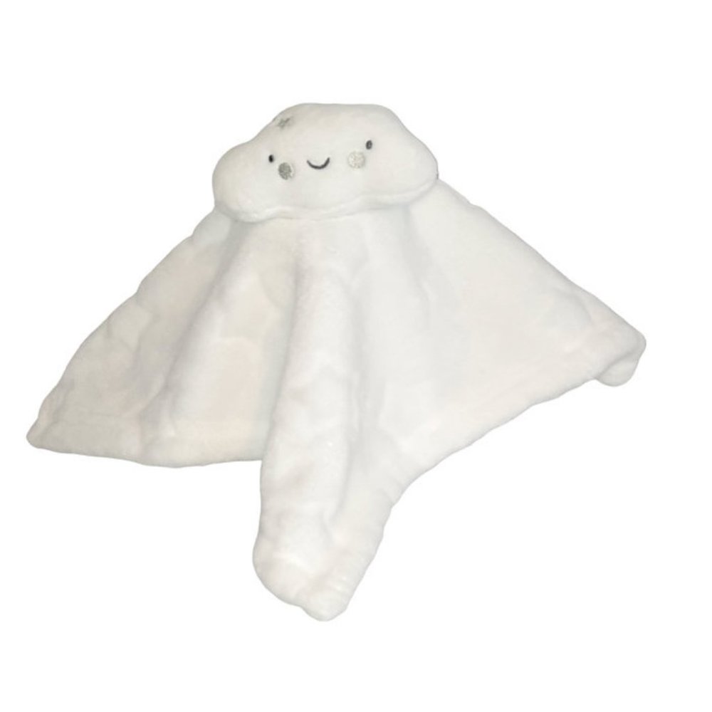 2021 Primark Cares Cloud Stars Baby Lovey White Security Blanket 12" X 12"